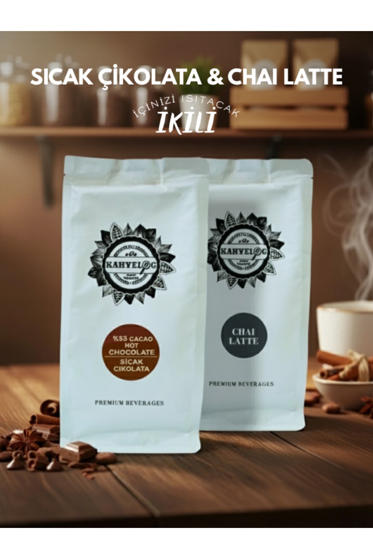 Sıcak Çikolata Tozu & Chai Latte -Premium 2'li Set