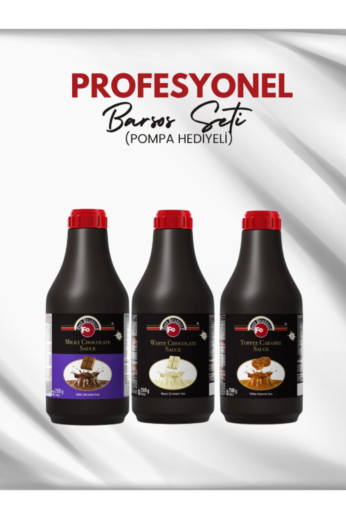 Profesyonel Barsos Avantaj Paketi 3'lü (Beyaz Çikolata-Sütlü Çikolata -Toffe Karamel (3x2,5kg)