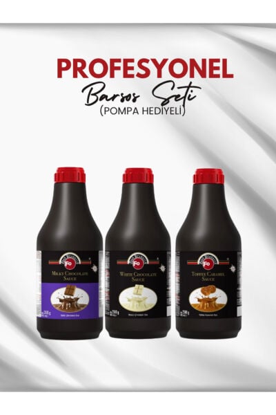 Profesyonel Barsos Avantaj Paketi 3'lü (Beyaz Çikolata-Sütlü Çikolata -Toffe Karamel (3x2,5kg)