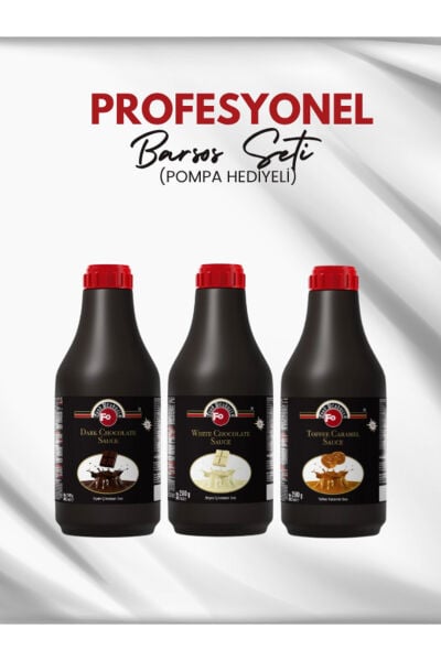3'lü Profesyonel Barsos Avantaj Paketi (beyaz Çikolata-siyah Çikolata -toffe Karamel (3x2,5kg)