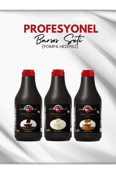 3'lü Profesyonel Barsos Avantaj Paketi (beyaz Çikolata-siyah Çikolata -toffe Karamel (3x2,5kg)