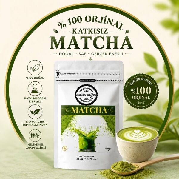 Toptan KAHVELOG SAF MATCHA 250 gr (%100 Orjinal katkısız)
