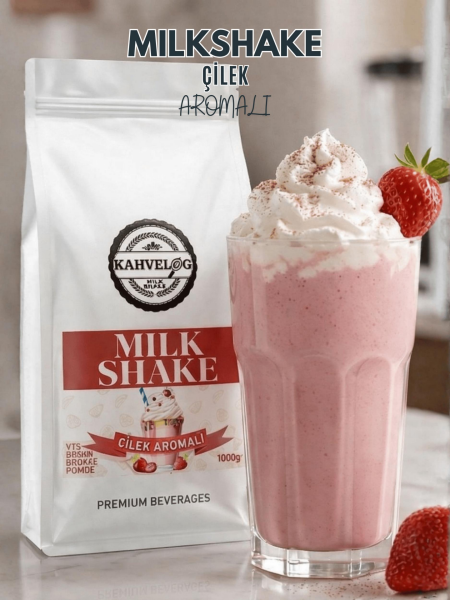 Çilek Aromalı Milkshake / Smothies Tozu
