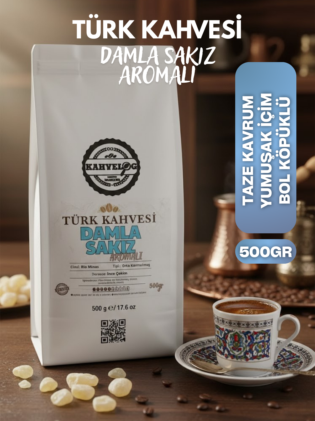 Damla Sakızlı Türk Kahvesi 500gr