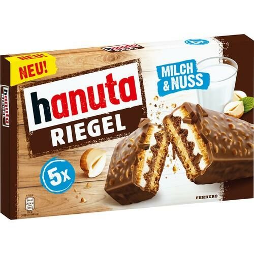 Hanuta Riegel Milch & Nuss 5 Riegel 34.5gr