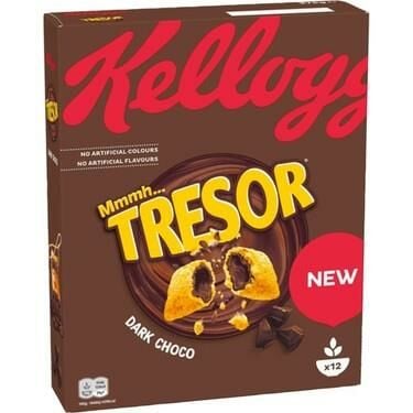 Kellogg's Tresor Dark Choco Bitter Çikolata Dolgulu Tahıl Gevreği 375 G