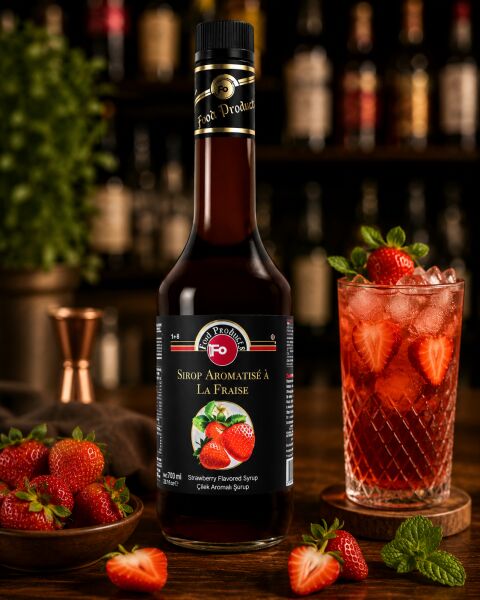 Fo Çilek Aromalı Kokteyl Şurubu 700 Ml