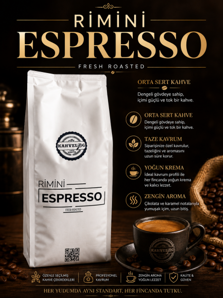 Kahvelog Rimini Espresso 1000gr Çekirdek Kahve