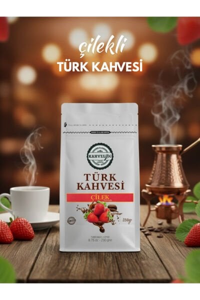 Çilekli Türk Kahvesi 250gr(aromalı)